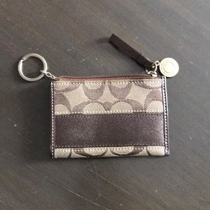 Brown Coach coin/card holder